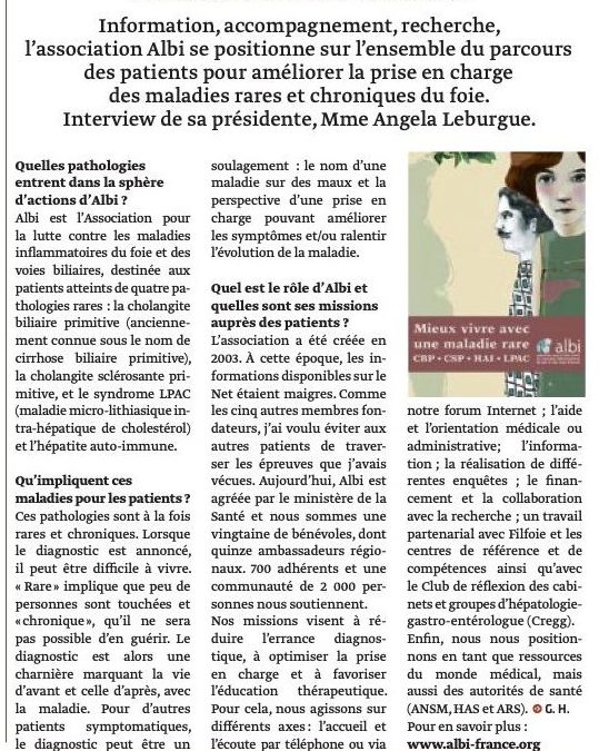 Grand Angle sur l&rsquo;Hépatologie et les maladies rares du foie et des voies biliaires